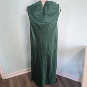 Mabel Strapless Satin Dress green new with tags small
